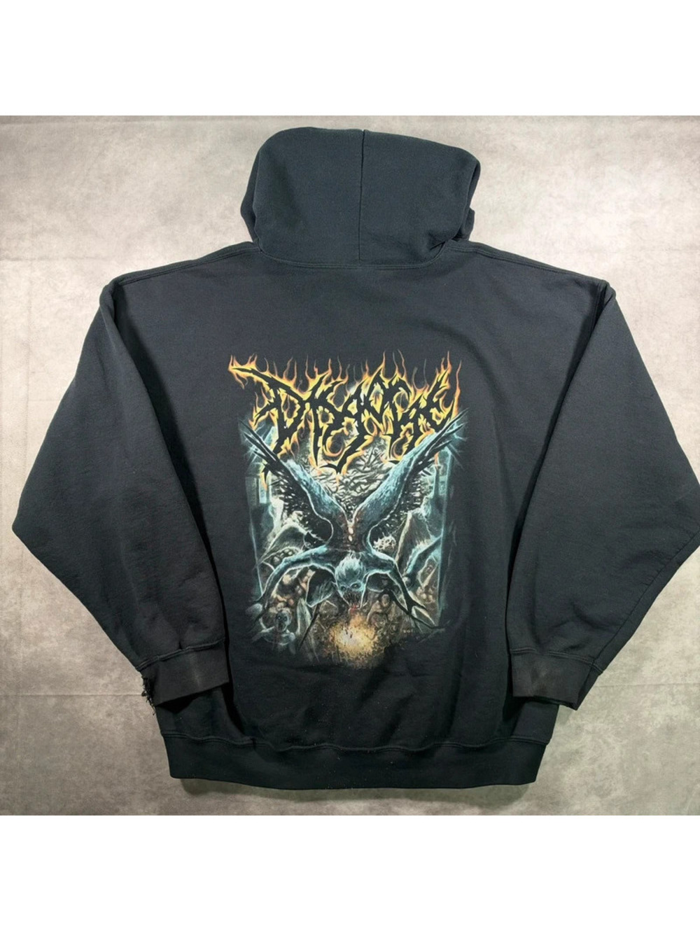 Disgorge 2011 Brutal Death Metal Full Zip Hoodie Sweatshirt Black Mens XL